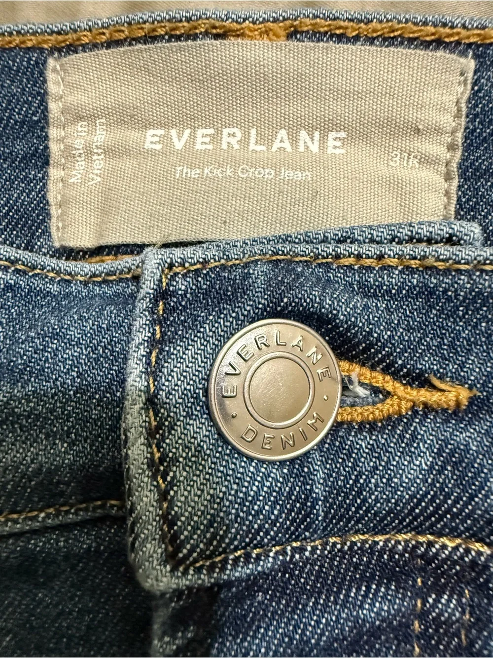 Everlane  Straight Jeans in Medium Blue Denim